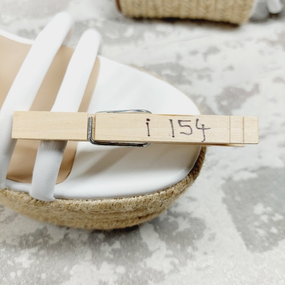 NEW BP. Cohan White Tan Espadrille Platform Wedge Sandals I154 - Picture 11 of 11